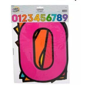 Large 12" Colorful Number Cutouts Assorted Pack Of 10 NEW Teacher Preschool Dayc